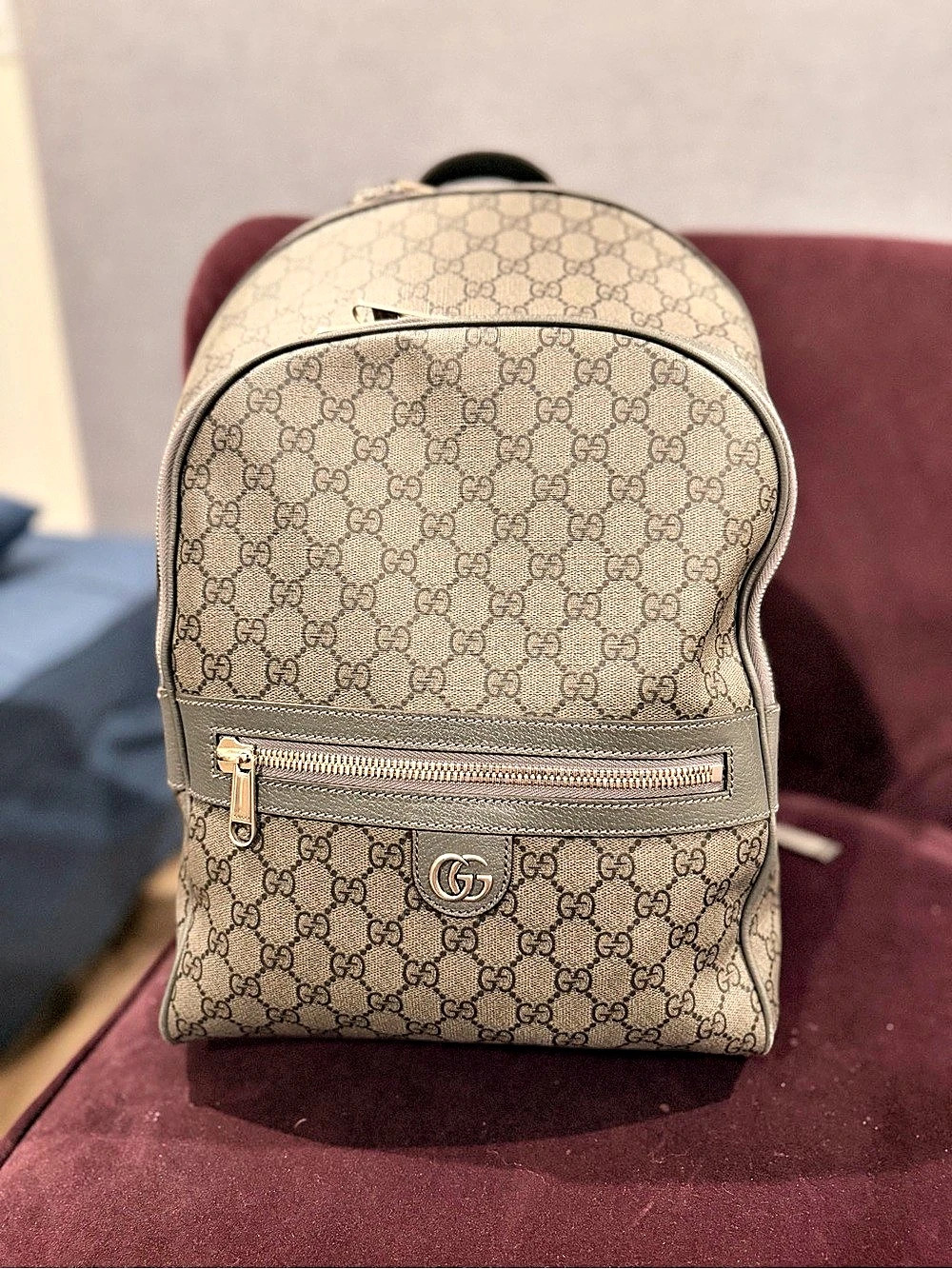 Gucci GG Ophelia Medium Backpack in Brown & Beige
